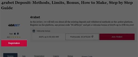 4rabet Deposit: Methods, Limits, Bonus, How to .